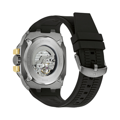 Bulova Marc Anthony Maquina Gray Stainless Steel Automatic Watch 46 mm