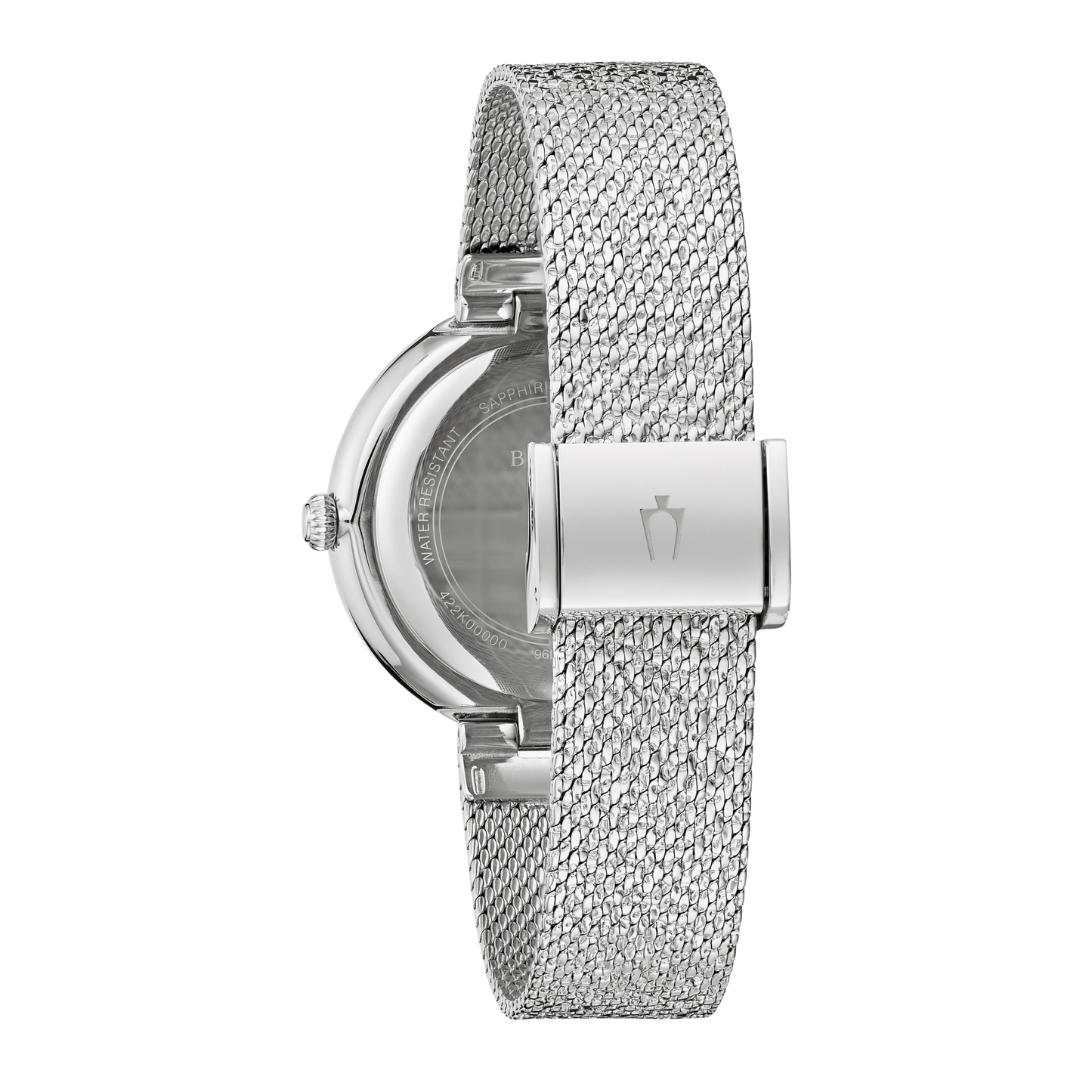 Bulova Crystal Silver Stainless Steel Silver Dial Watch 32 mm