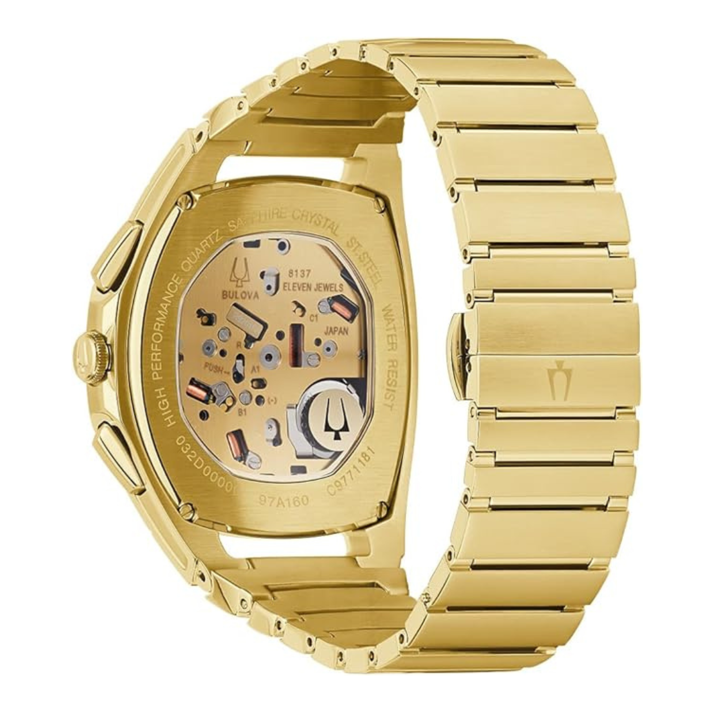 Bulova Curv Watch, Stainless Steel, Champagne Dial, 41 mm