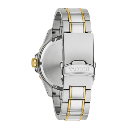 Bulova Series B Marine Star Two-Tone Stainless Steel Blue Dial Watch 43 mm