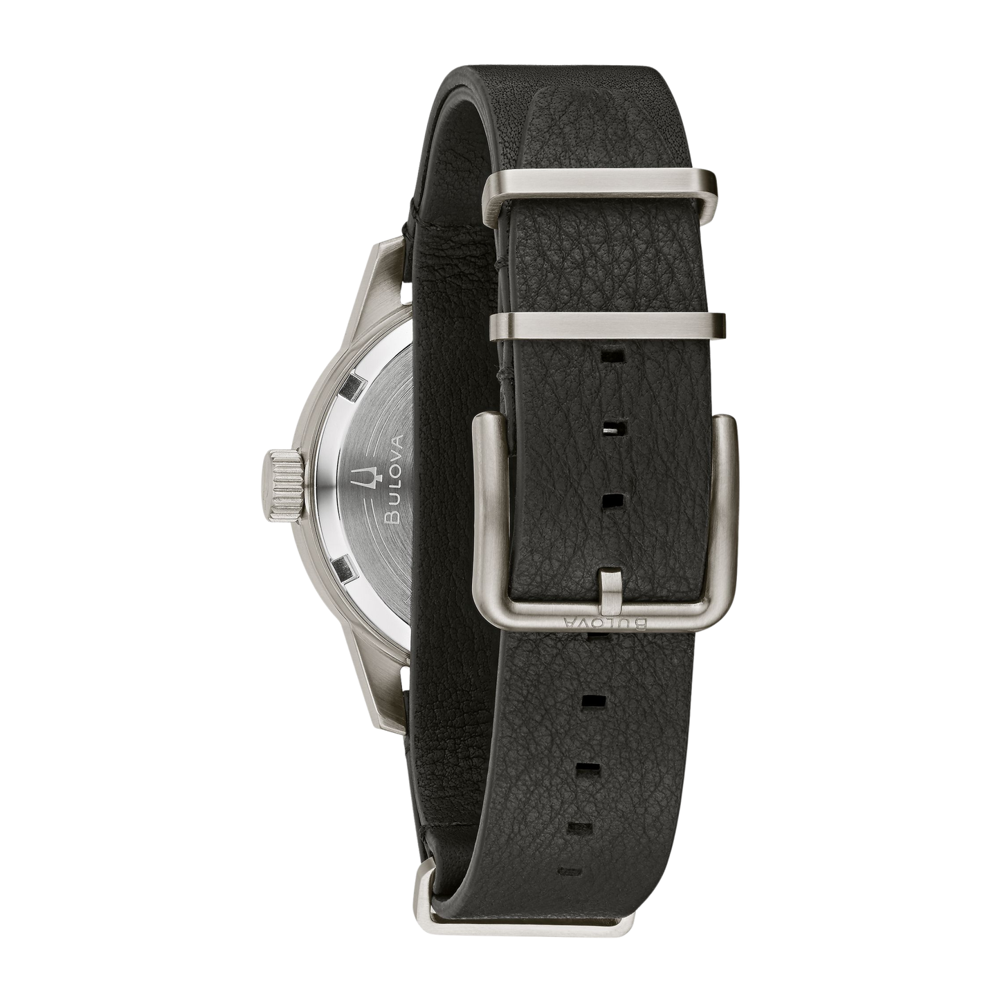 Bulova Hack Heritage Black Leather Automatic Watch 38 mm