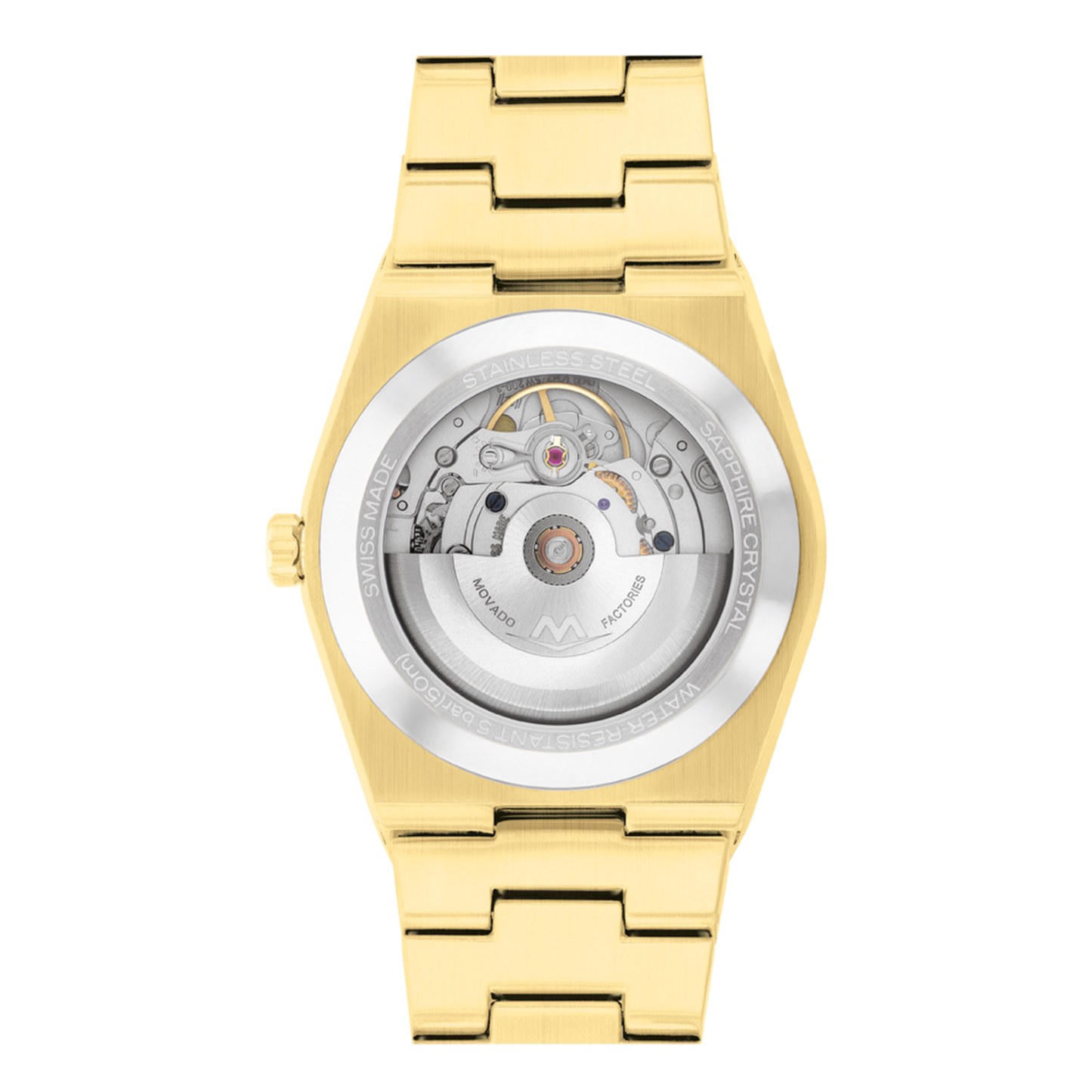 Movado Bold Quest Gold Stainless Steel White Dial Automatic Watch 39mm