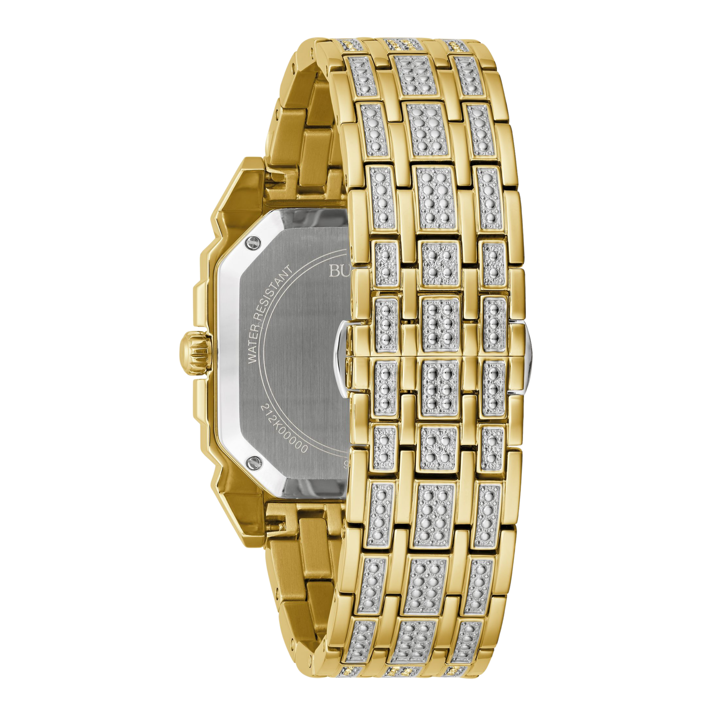 Bulova Crystal Octava Gold-Tone Stainless Steel Silver Dial Watch 40 mm