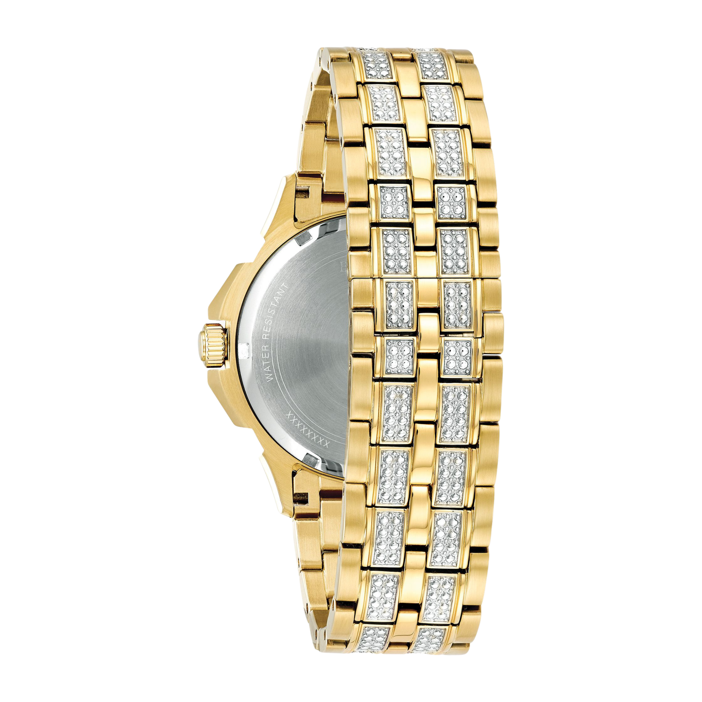 Bulova Crystal Octava Gold-Tone Stainless Steel Silver-tone Dial Watch 41.5 mm