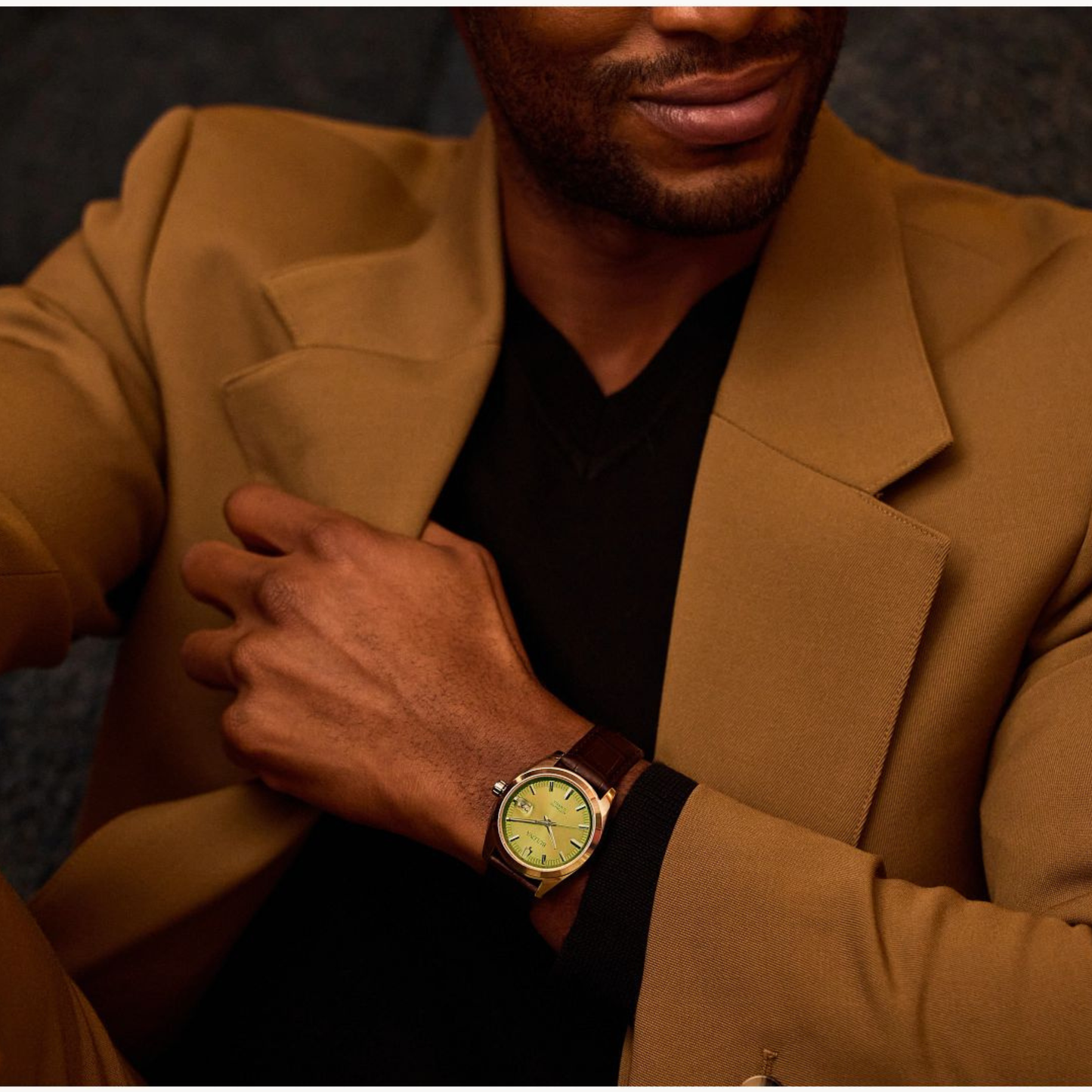 Bulova Surveyor Leather Strap Green Dial Automatic Watch 39 mm