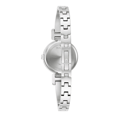 Bulova Modern Marc Anthony Stainless Steel Bangle Silver Dial Watch 26 mm