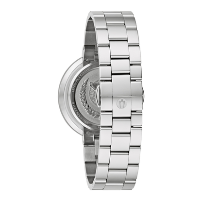Bulova Rubaiyat Silver Stainless Steel White Dial Watch 40 mm