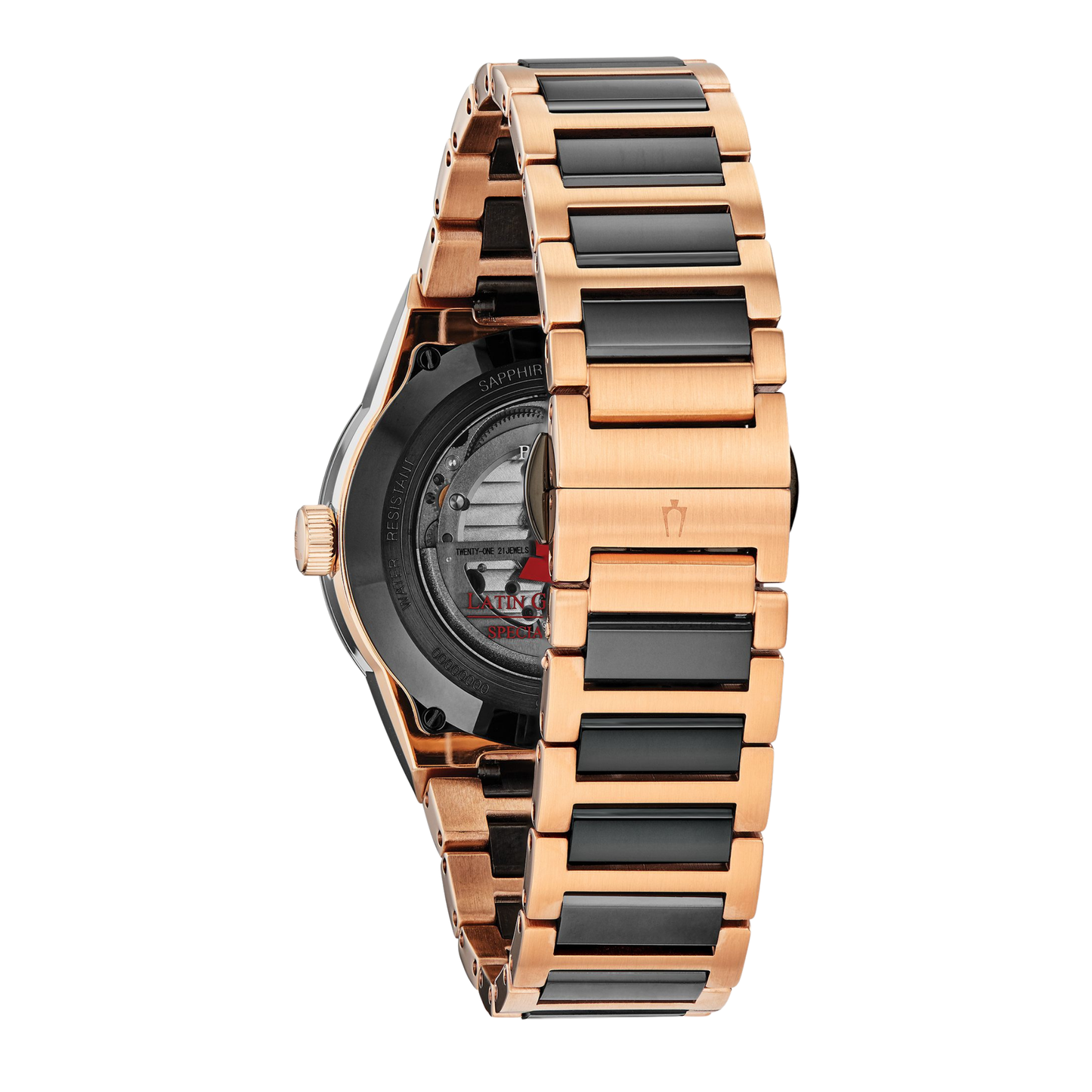 Bulova Latin Grammy Millennia Two-Tone Black Dial Automatic Watch 41 mm