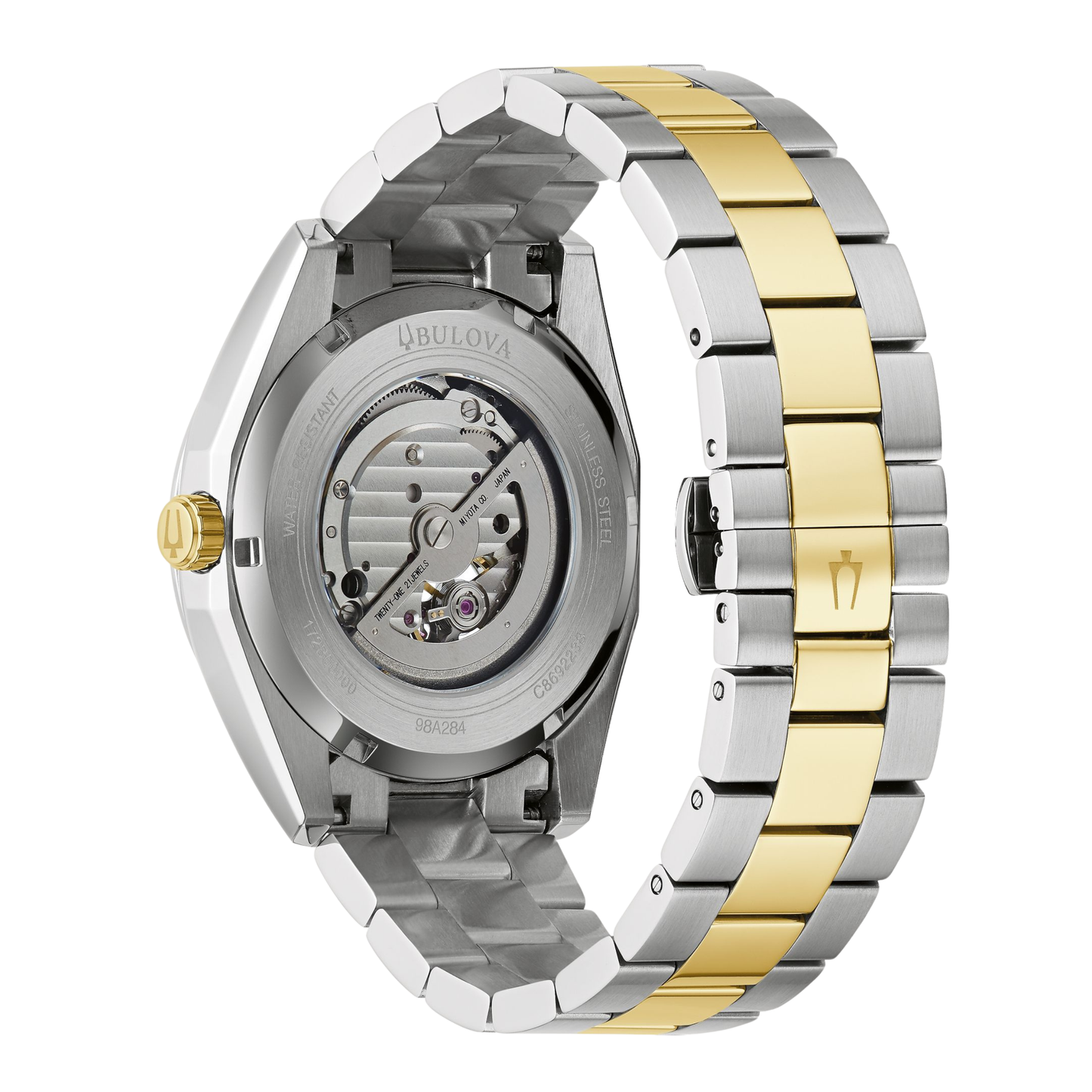 Bulova Classic Surveyor Two-Tone Stainless Steel Silver Dial Watch 42 mm