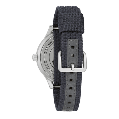 Bulova Archive Series Mil Ships Silver Stainless Steel Black Dial Automatic Watch 41 mm