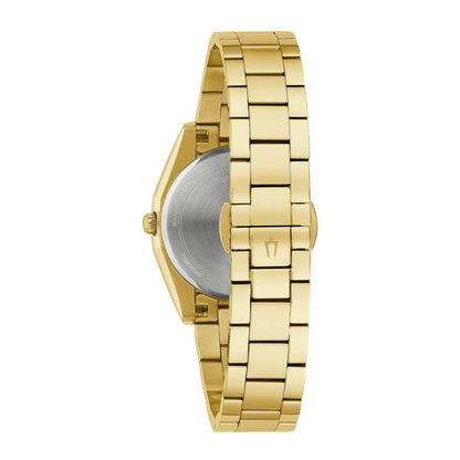Bulova Surveyor Gold Stainless Steel White Dial Watch 31mm