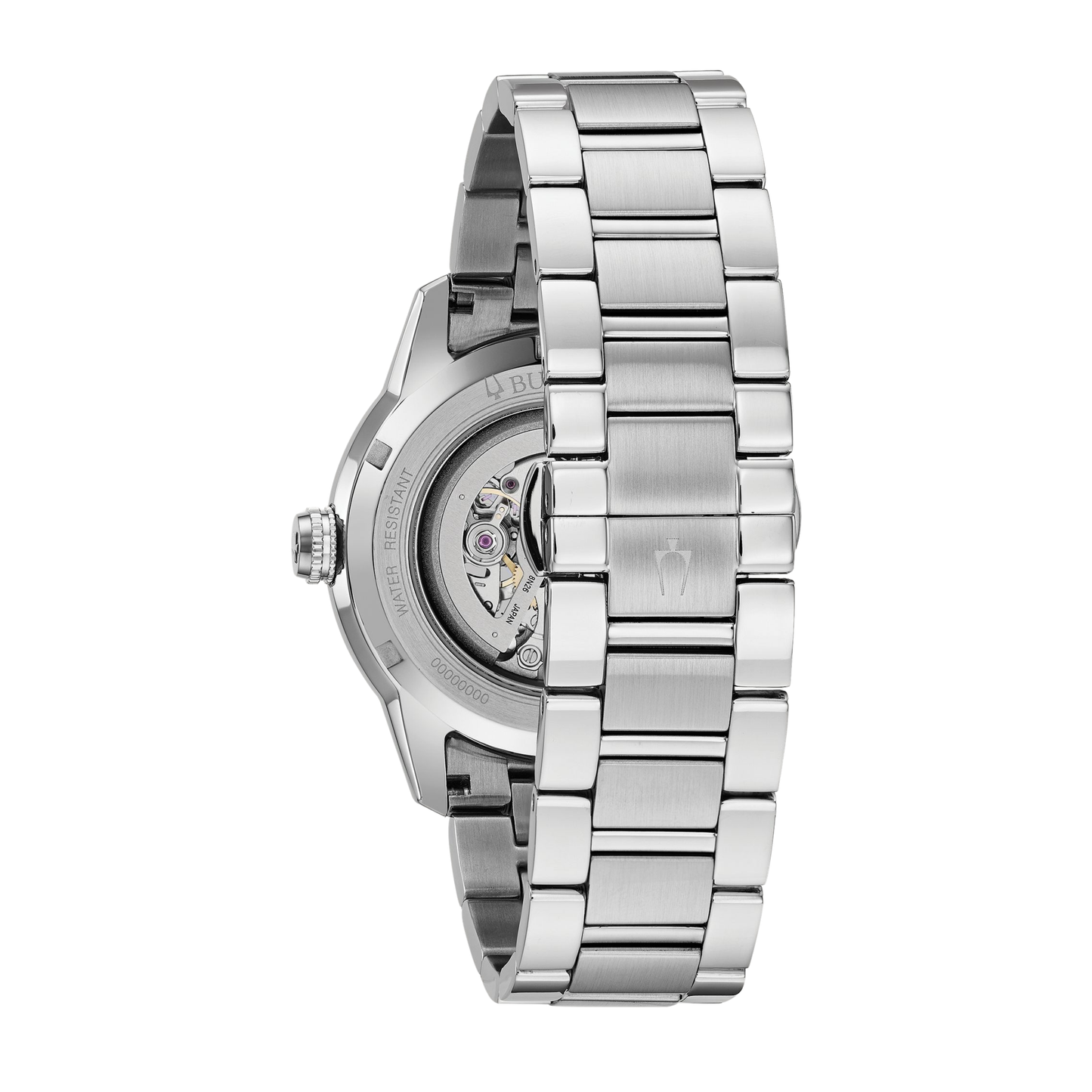 Bulova Classic Sutton Silver Stainless Steel Black Dial Watch 43 mm