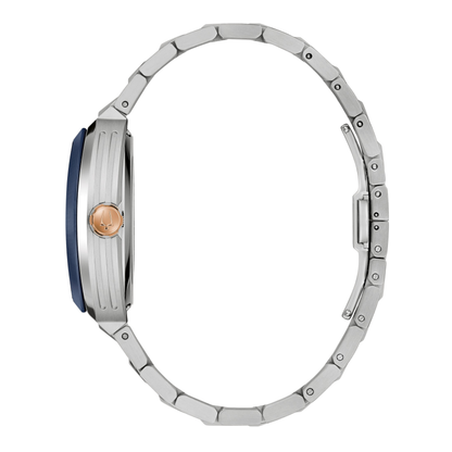 Bulova Maquina Skeleton Stainless Steel Blue Dial Automatic Watch 40 mm