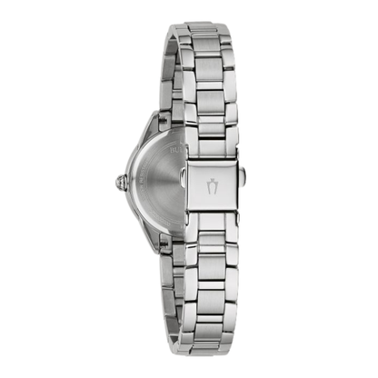 Bulova Classic Sutton Silver Stainless Steel Pink Dial Watch 28 mm