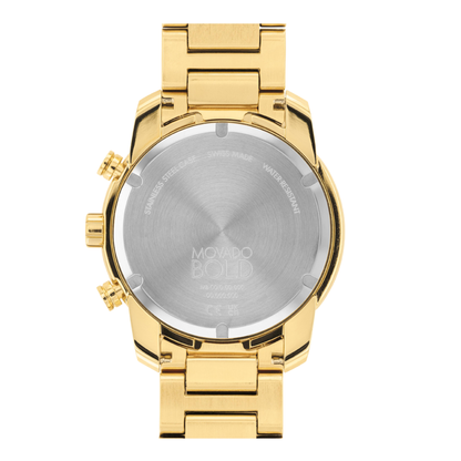 Movado Bold Verso Chronograph Gold Stainless Steel Watch 44 mm