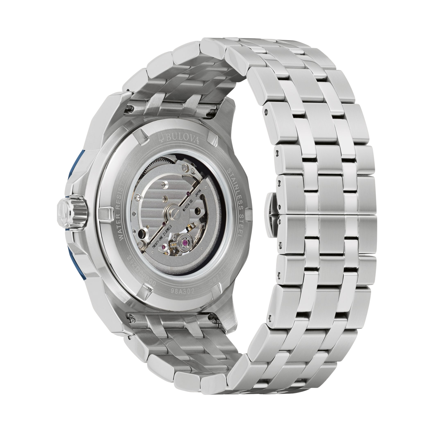 Bulova Series A Marine Star Stainless Steel Blue Dial Automatic Watch 44 mm