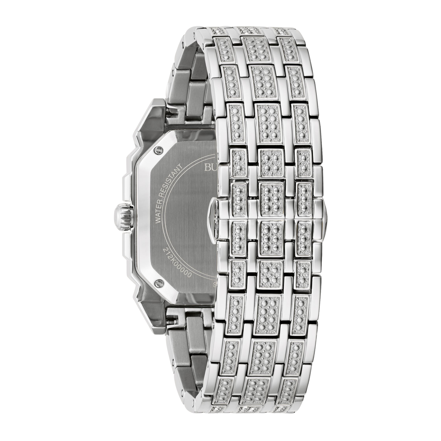 Bulova Crystal Octava Silver Stainless Steel Silver Dial Watch 40 mm