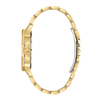 Bulova Crystal Octava Gold-Tone Stainless Steel Silver-tone Dial Watch 41.5 mm