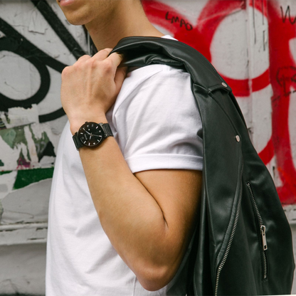 Bulova Modern Futuro Black Stainless Steel Black Dial Watch 42 mm