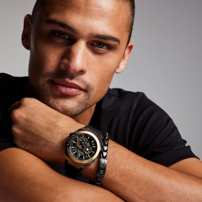 Bulova Marc Anthony Maquina Gray Stainless Steel Automatic Watch 46 mm