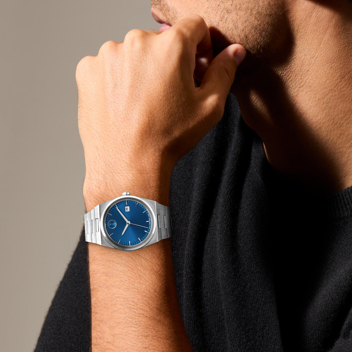 Movado Bold Quest Stainless Steel Blue Dial 40mm