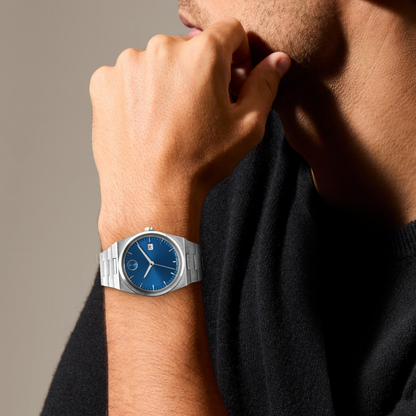 Movado Bold Quest Stainless Steel Blue Dial 40mm