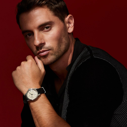 Bulova Hack Heritage Black Leather Automatic Watch 38 mm