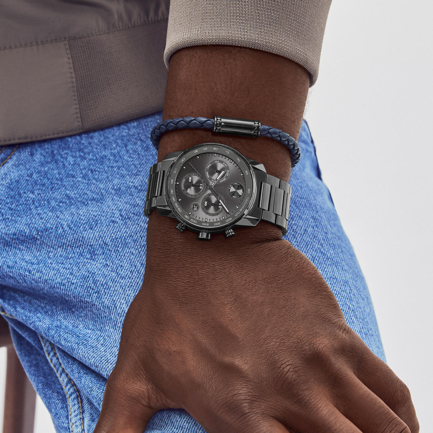 Movado Bold Verso Chronograph Gunmetal Ion-plated Stainless Steel Watch 44 mm