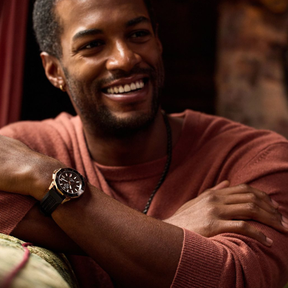 Bulova Series C Marine Star Rose Gold-Tone Stainless Steel Brown Dial Watch 43 mm