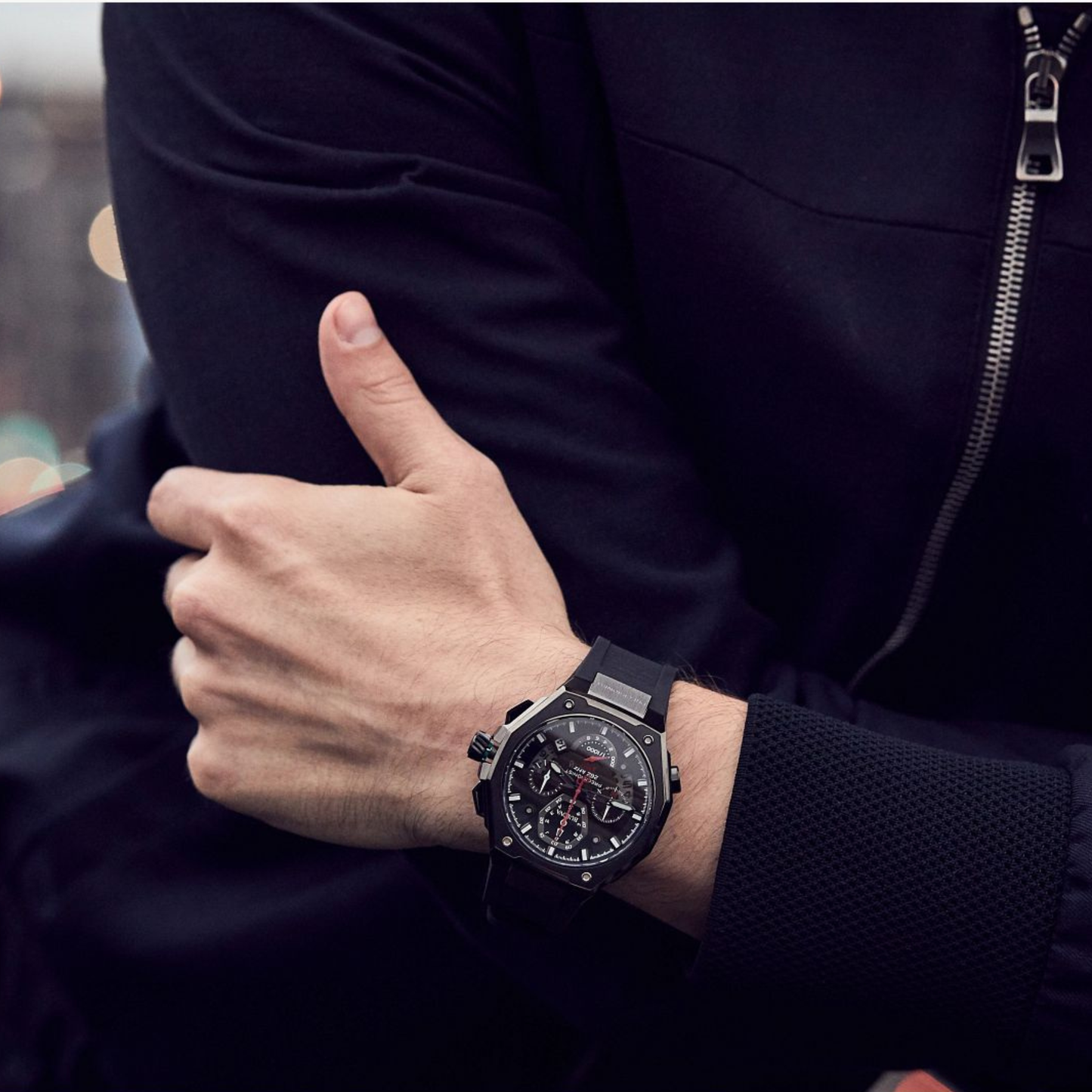 Bulova Series X Two-Tone Stainless Steel Black Dial Watch 45 mm