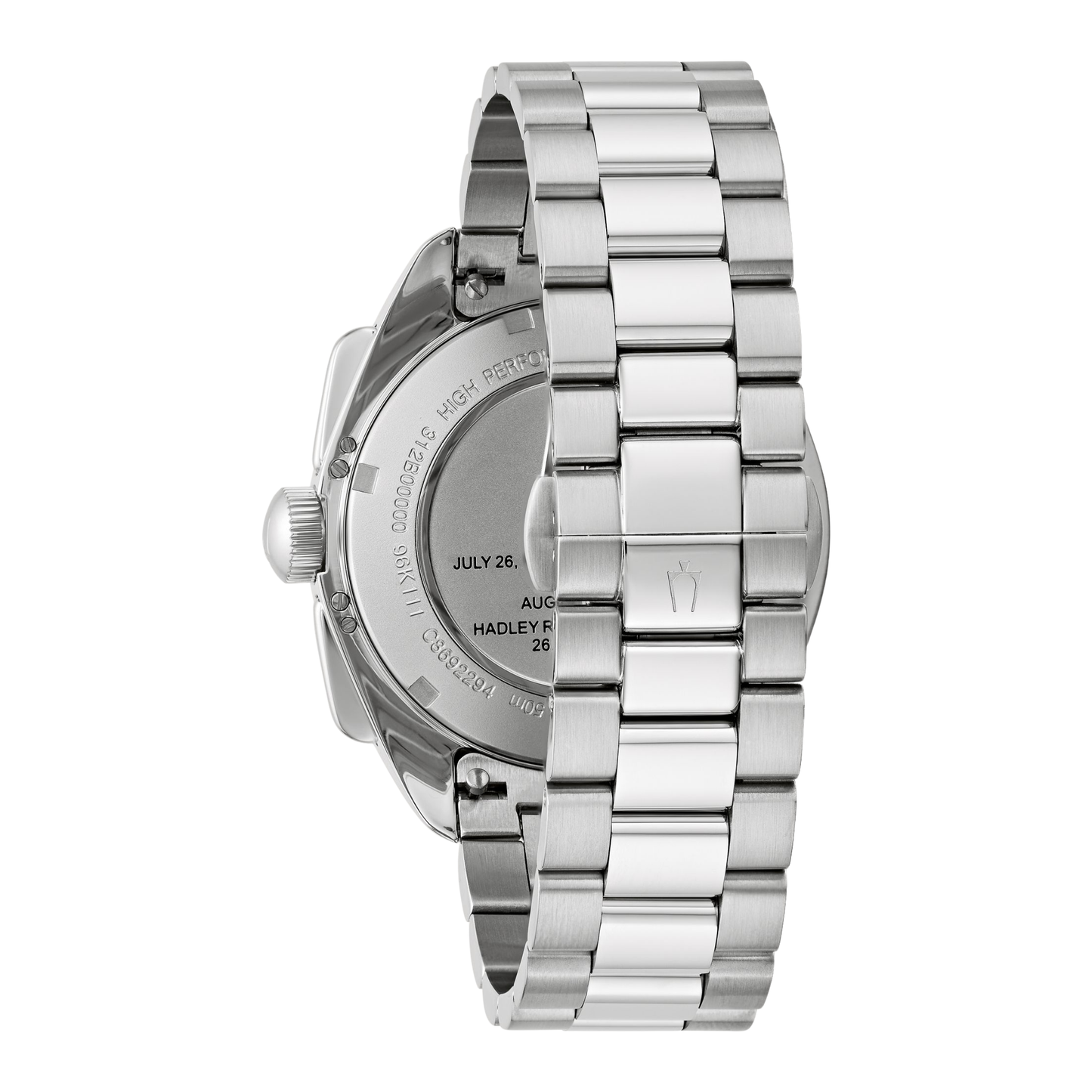 Bulova Lunar Pilot Chronograph Stainless Steel, Black Dial Watch 43.5 mm