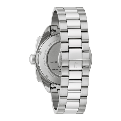 Bulova Lunar Pilot Chronograph Stainless Steel, Black Dial Watch 43.5 mm