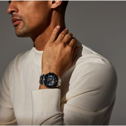 Bulova Series A Marine Star Stainless Steel Blue Dial Automatic Watch 44 mm