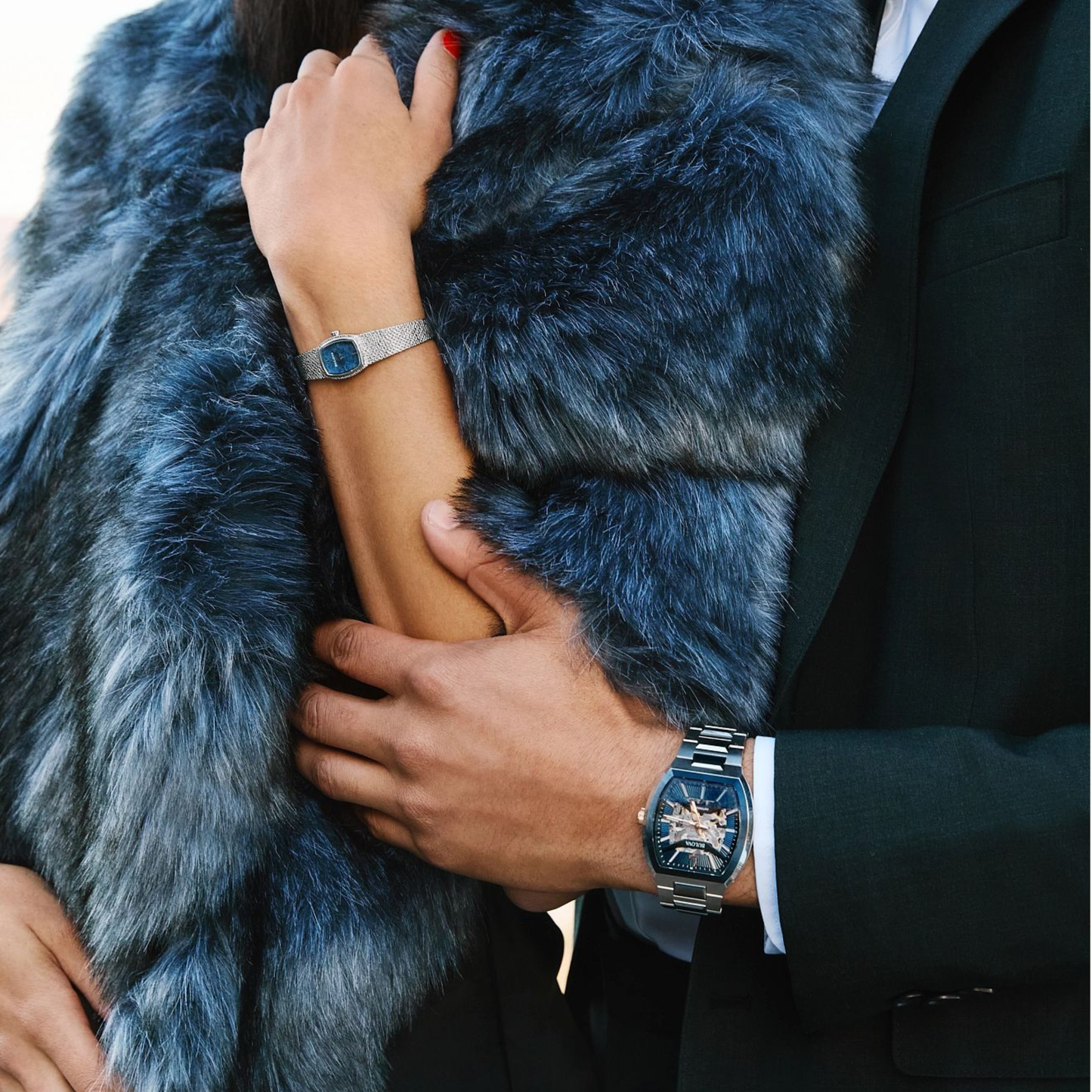 Bulova Maquina Skeleton Stainless Steel Blue Dial Automatic Watch 40 mm