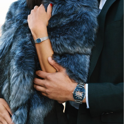 Bulova Maquina Skeleton Stainless Steel Blue Dial Automatic Watch 40 mm