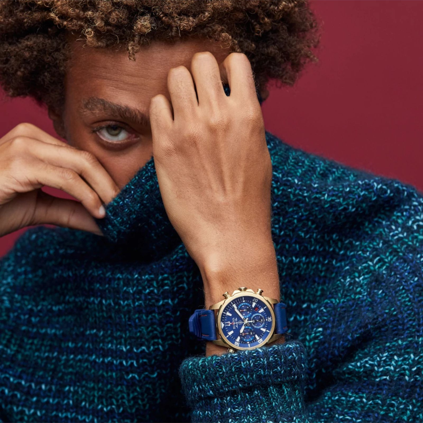 Bulova Marine Star Watch, Stainless Steel, Blue Dial, 43 mm