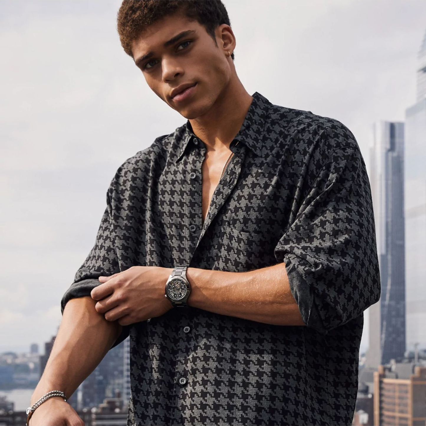 Bulova Maquina Automatic Watch, Gray Stainless Steel, Black Dial, 46 mm