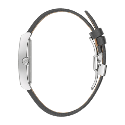 Bulova Frank Lloyd Wright Robie House Silver Stainless Steel Blue Dial Watch 30.5 mm