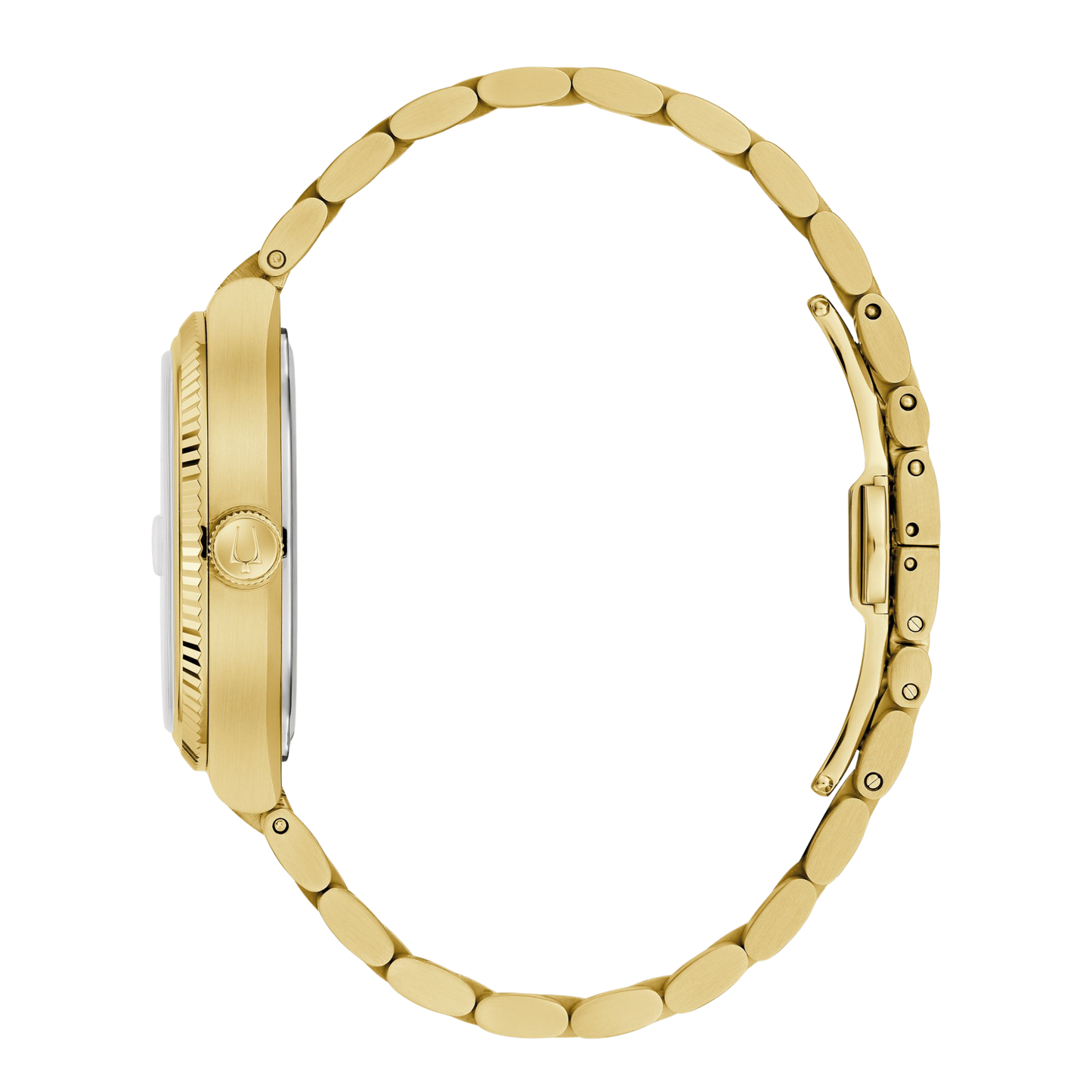 Bulova Super Seville Gold Stainless Steel Silver Dial Watch 37.5 mm