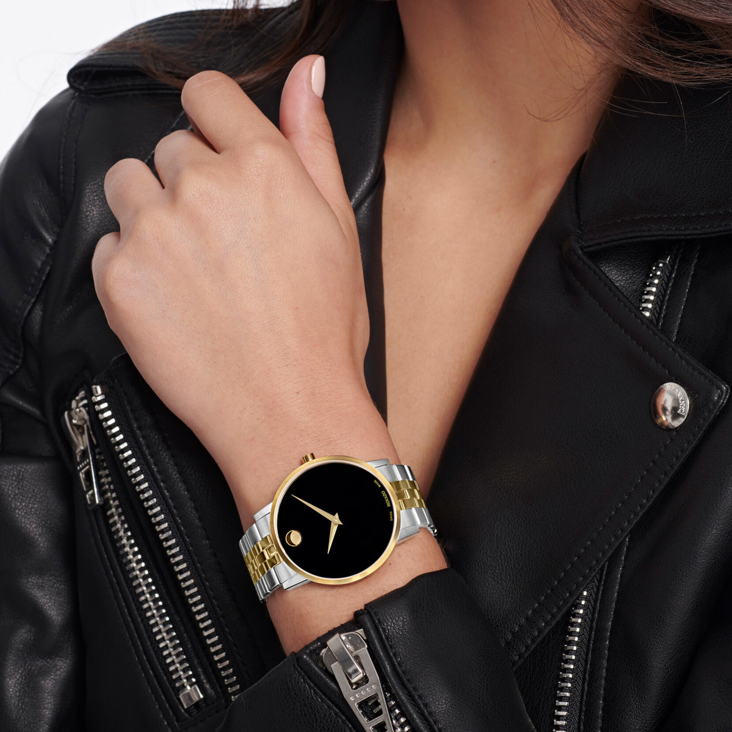 Movado Museum Classic Gold PVD Two-Tone Stainless Steel Bracelet Black Dial 40mm