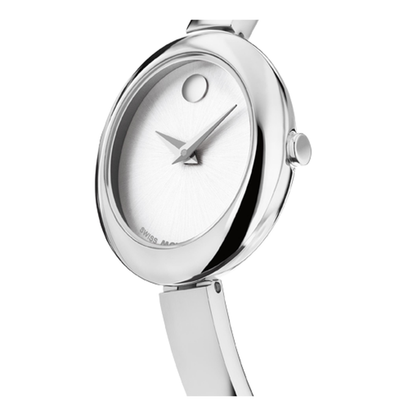 Movado Museum Classic Bangle Silver Stainless Steel Watch 25mm