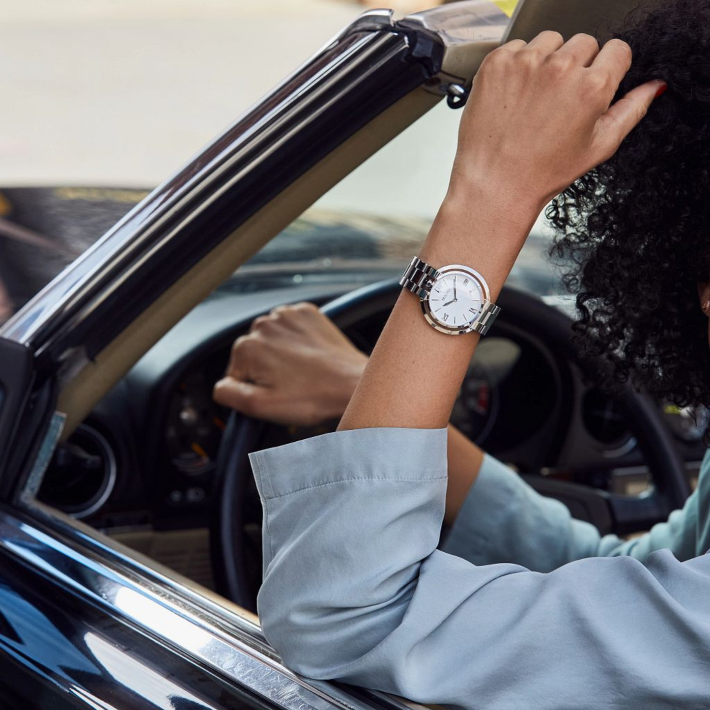 Bulova Rubaiyat Silver Stainless Steel White Dial Watch 40 mm