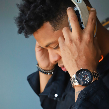 Bulova Latin Grammy Millennia Two-Tone Black Dial Automatic Watch 41 mm