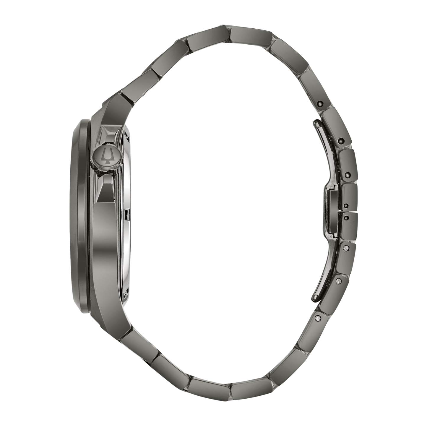 Bulova Maquina Automatic Watch, Gray Stainless Steel, Black Dial, 46 mm