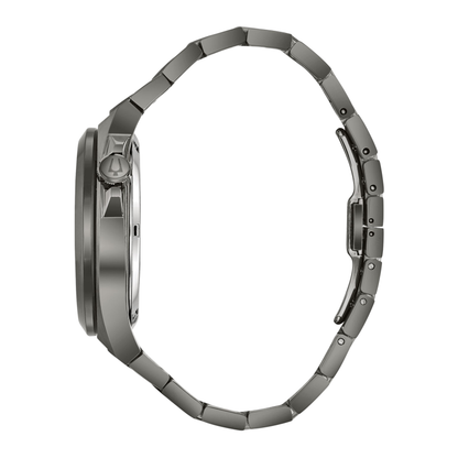 Bulova Maquina Automatic Watch, Gray Stainless Steel, Black Dial, 46 mm