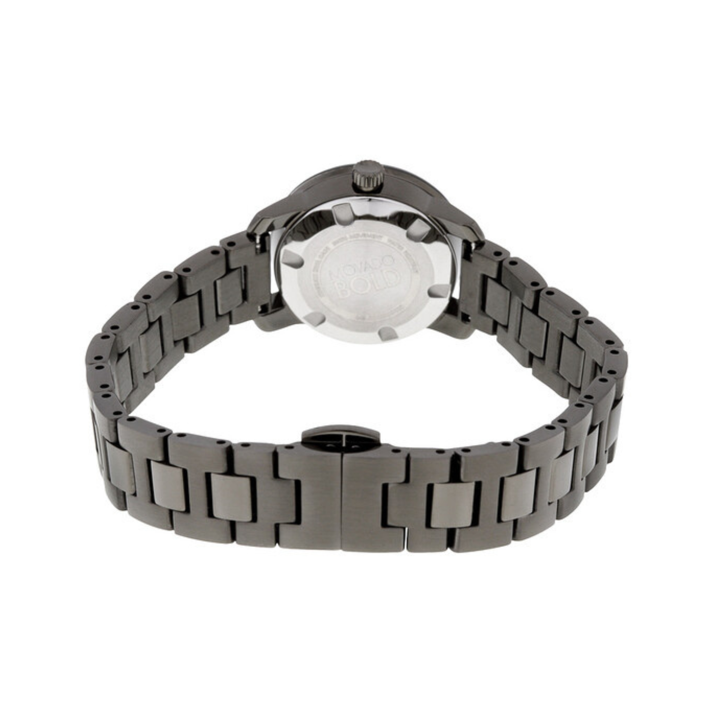 Movado Bold Grey Dial Gunmetal Ion-Plated Stainless Steel Watch 25 mm