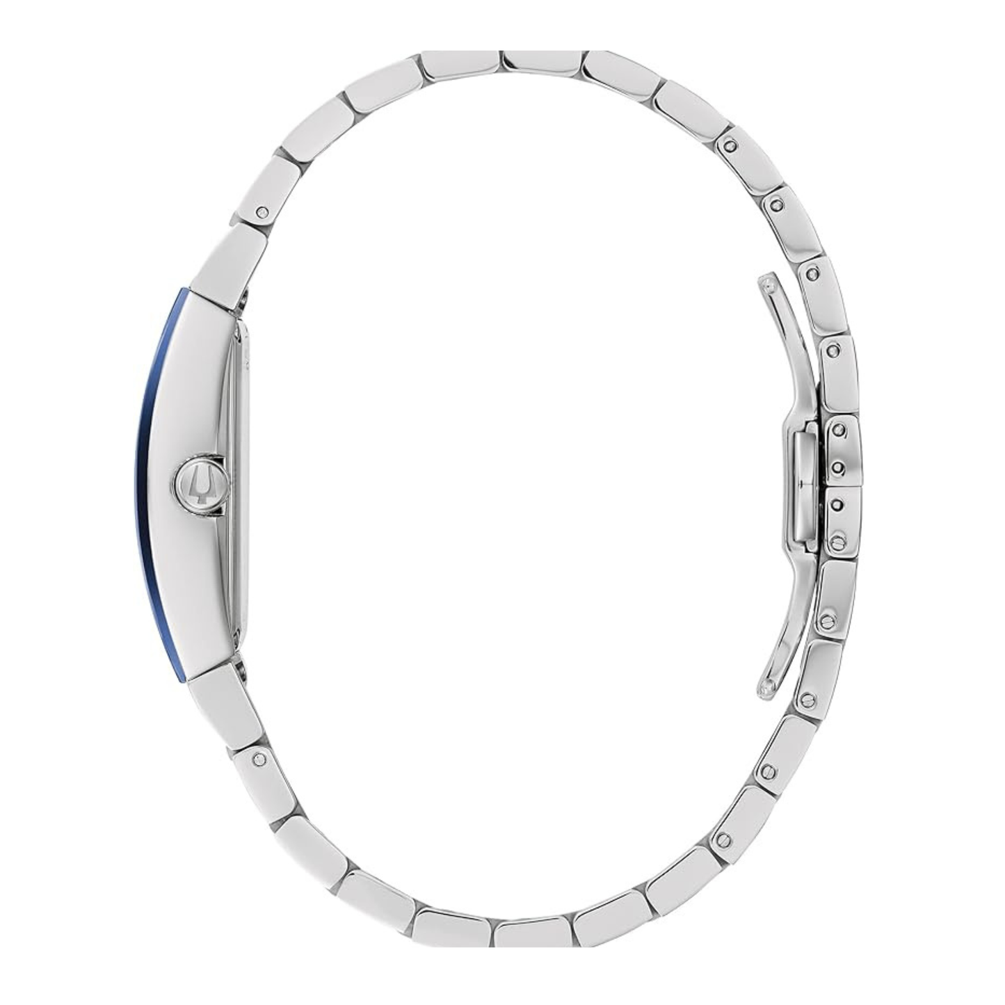 Bulova Modern Gemini Silver Stainless Steel Blue Dial Watch 30 mm