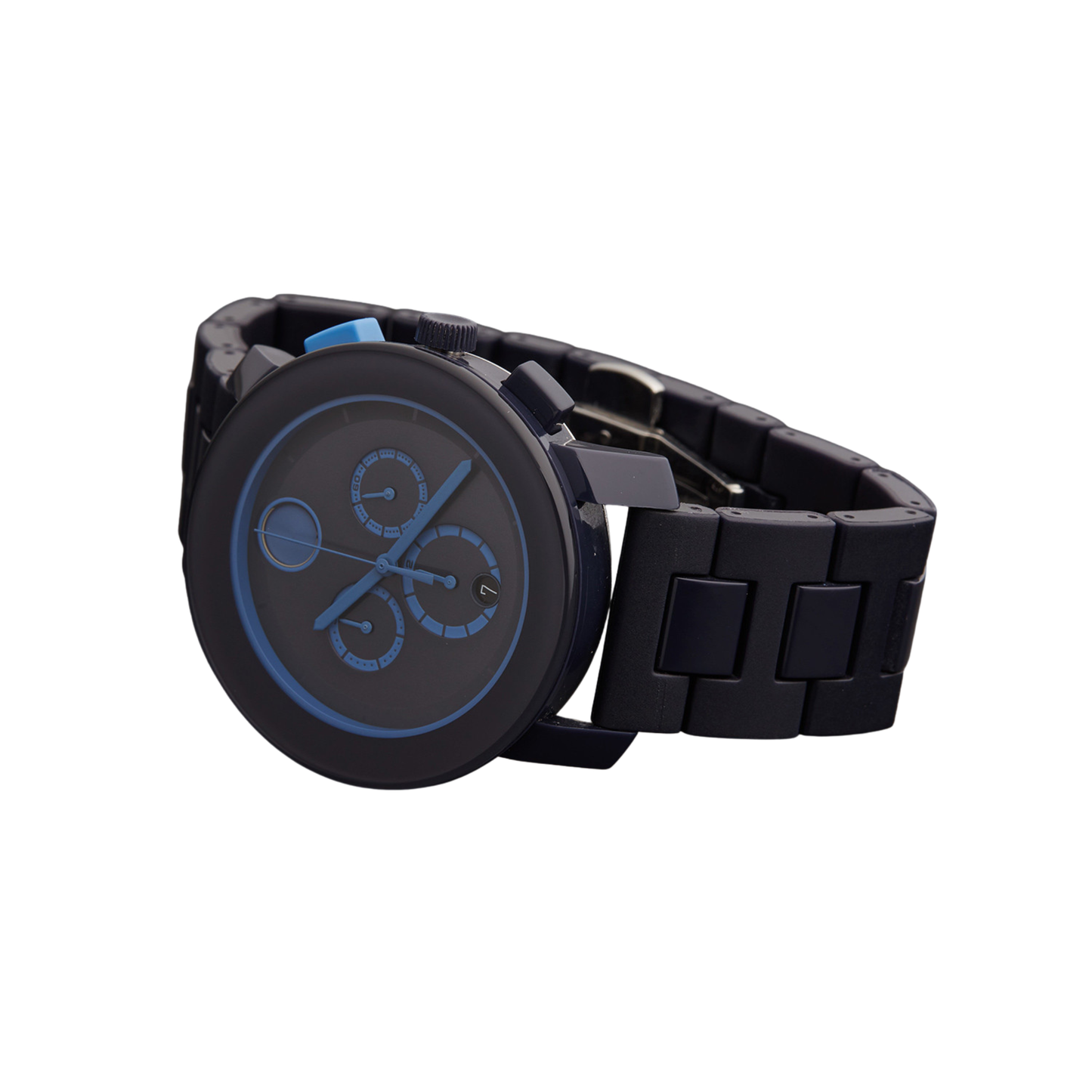 Movado Bold Chronograph Navy Blue Dial Stainless Steel Watch 44 mm