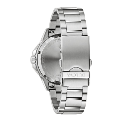Bulova Marine Star Stainless Steel White Dial Watch 43 mm