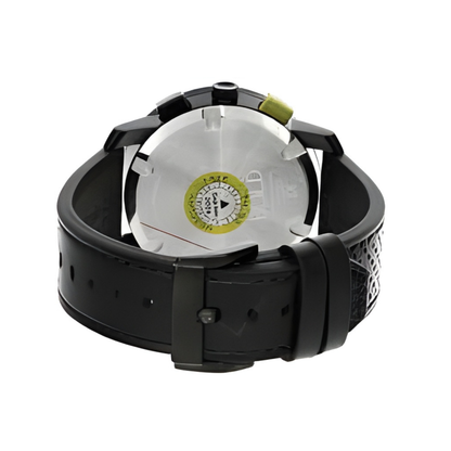 Movado Bold Yellow Dial Leather Strap Chronograph Watch 44 mm